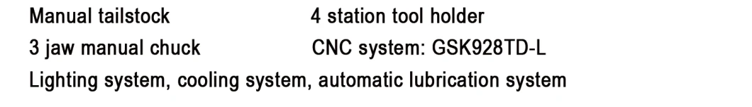 CNC Lathe Machine Tool Ck6150A Fanuc Controller