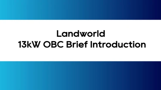 Landworld 전기 자동차용 고성능 13kW 온보드 충전기 전원 공급 장치